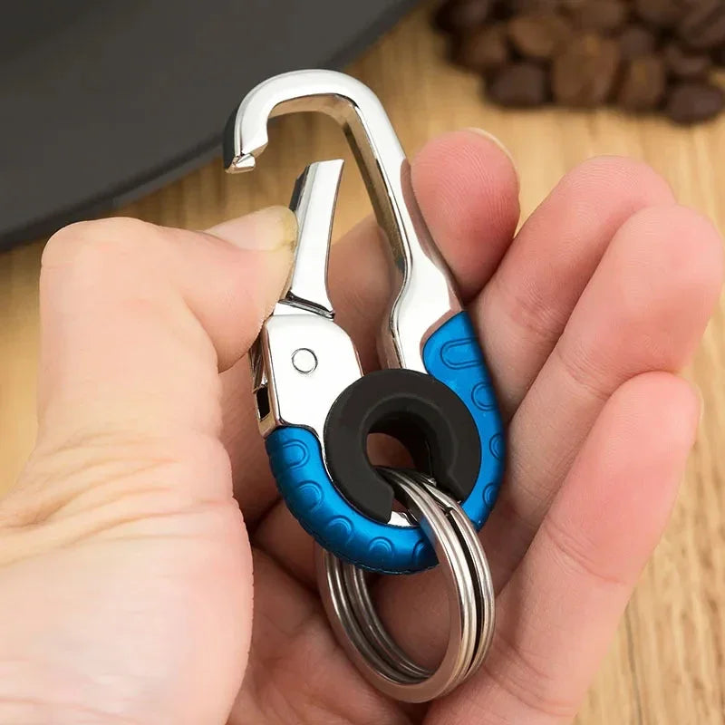 Keychain Buckle for Men Stainless Steel Key Ring Key Chain Hook Outdoor Carabiner Climbing Keyfob Accessories Beauty World Shop