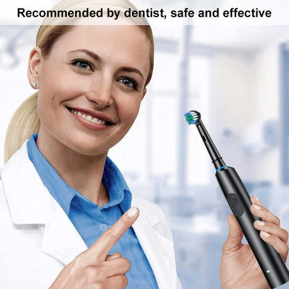 Electric Toothbrush Rotary Rechargeable Electric Toothbrush for Adults Rotating Electric Toothbrushes with 8 Soft Brush Heads Beauty World Shop
