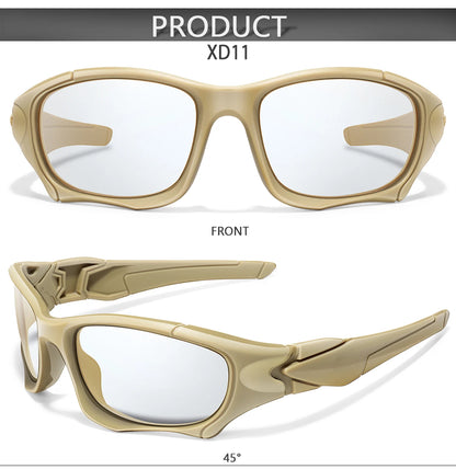Photochromic Cycling Sunglasses Men Outdoor Sports Tactical Camouflage Goggles Vintage Driving Riding Fishing Windproof Beauty World Shop