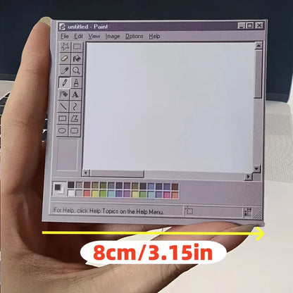 Vintage Computer Drawing Sticky Notes 50 Sheets - Ideal for Artists & Office Use,Durable Adhesive Notes, Sticky Notes for Office Beauty World Shop