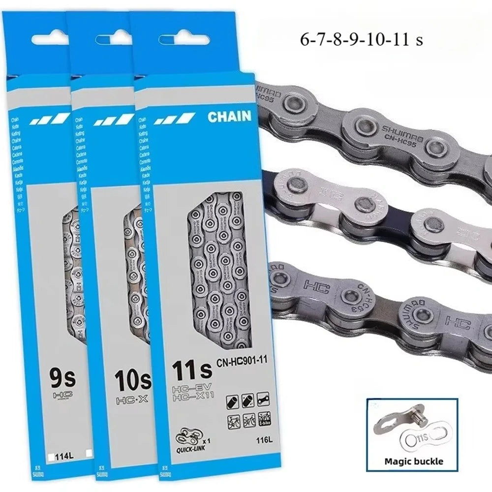 Mountain Bike Original Chains 6/7/8/9/10/11 Speed Bicycle Chain 116 MTB Bicycle Parts Beauty World Shop