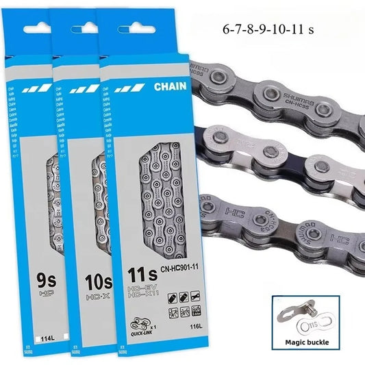 Mountain Bike Original Chains 6/7/8/9/10/11 Speed Bicycle Chain 116 MTB Bicycle Parts Beauty World Shop