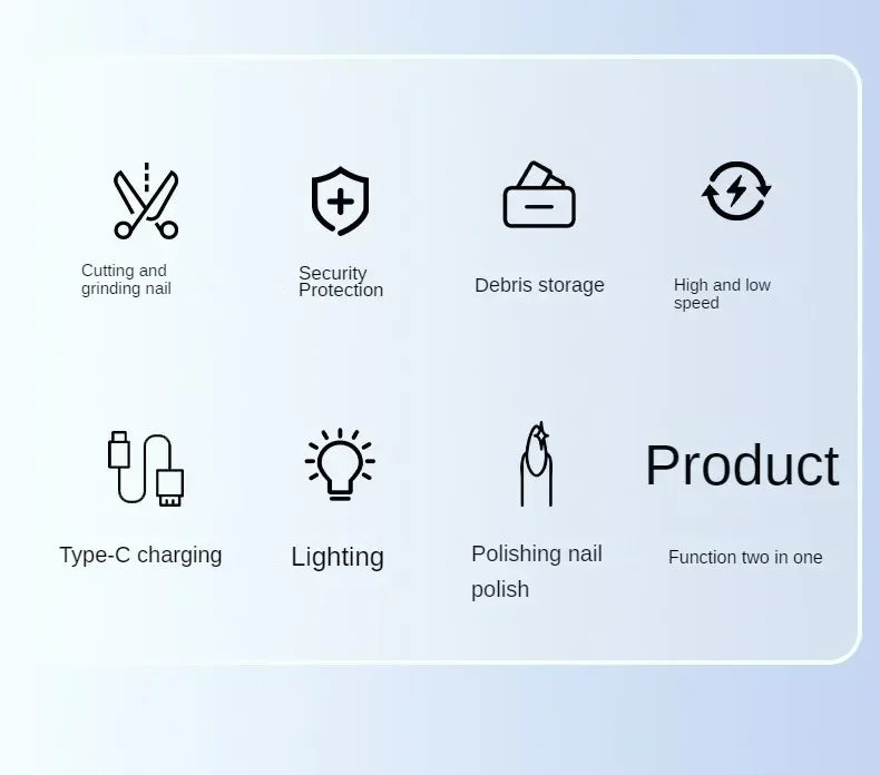 Xiaomi Electric Nail Clippers Mijia Automatic Polished Armor Trim Nail Clipper Smart Home Suitable for Children Nail Trimming