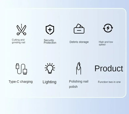 Xiaomi Electric Nail Clippers Mijia Automatic Polished Armor Trim Nail Clipper Smart Home Suitable for Children Nail Trimming