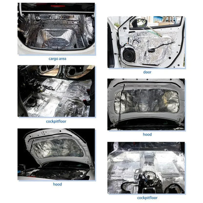 Sound Deadener Mat Auto Acoustic Thermal Mat Sound Proof Wall Panels Car Deadening Noise Insulation Mats for Car 5/10mm 200x50cm Beauty World Shop
