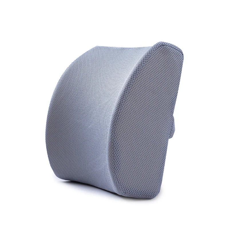 Car Lumbar Support Cushion Memory Foam Waist Pillow 2 Color Auto Seat Back Cushion for Car Chair Home Office Relieve Pain Beauty Trend Shop