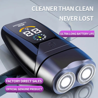 New electric dual head electric display shaver with variable speed and dual speed intelligent digital display beard trimmer
