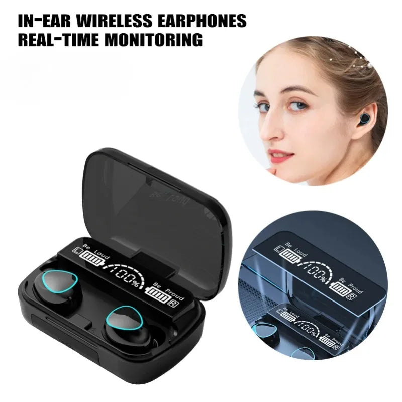 Original M10 Headphones Bluetooth Wireless Earpods Sports Stereo Noise Canceling Headphone Microphone Speaker Caixa De Som Gamer Beauty World Shop
