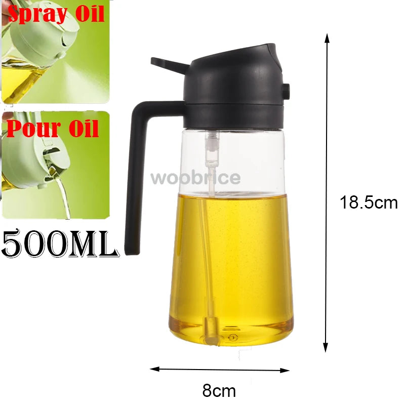 2in1 Kitchen Spray Oil Dispenser Oil Sprayer Polisher Or Only Brush Spray for Air Fryer Salad Grilling Roasting Cooking Kitchen Beauty World Shop