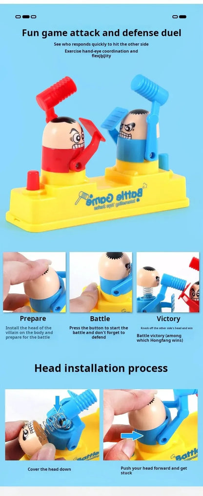 Mini Children's Head Knocking Little Man Fighting Red and Blue Attack and Defense Twin Parent Child Finger Fighting Game Machine Beauty Fashion