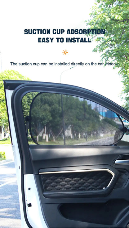 SEAMETAL Car Sun Shade Side Window Curtain Front Rear Window Sunshade Summer UV Blocking Suction Cup Car Sun Protection Curtains Beauty World Shop