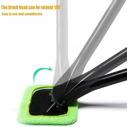 Car Window Cleaner Brush Kit Windshield Cleaning Wash Tool Inside Interior Auto Glass Wiper with Long Handle Car Accessories Beauty World Shop