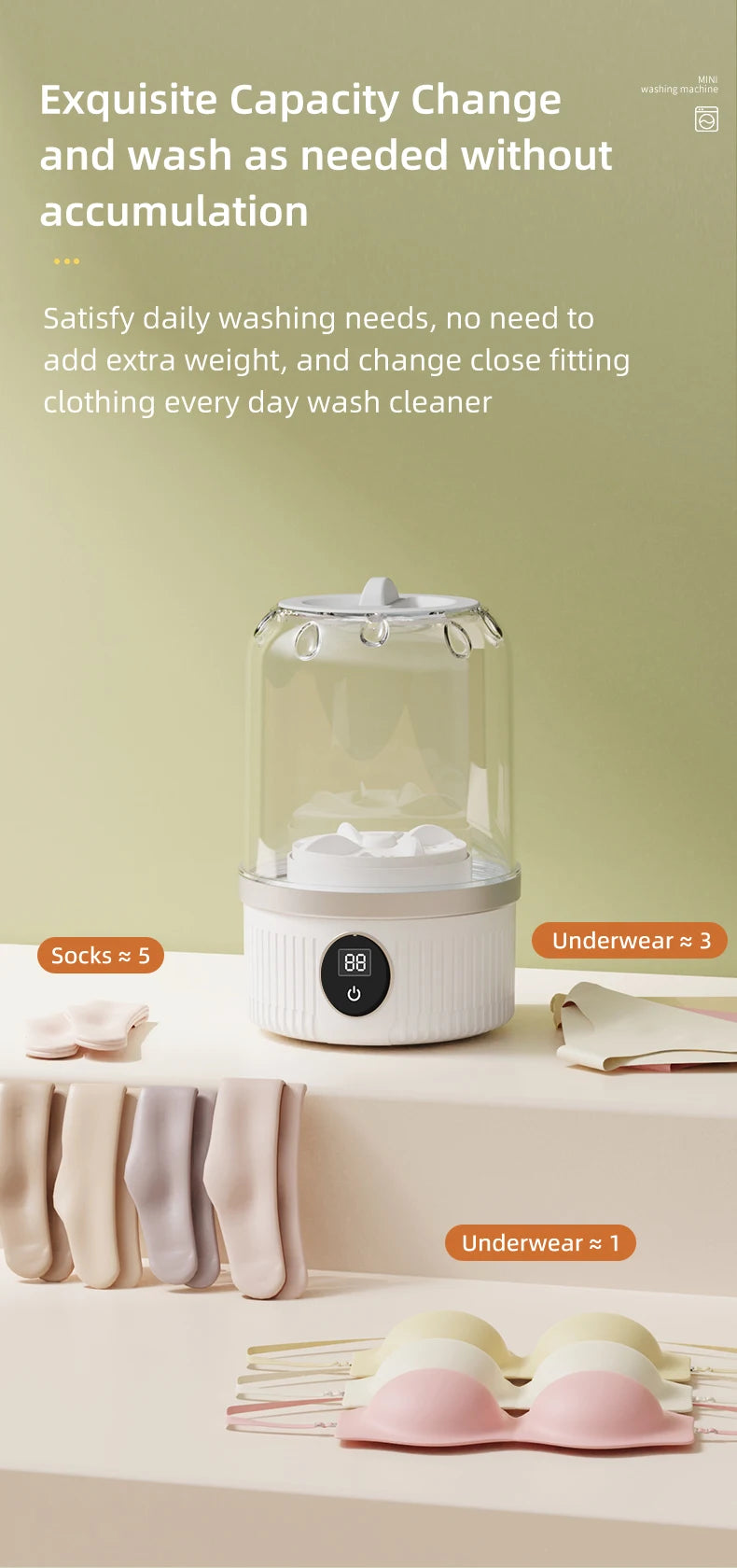 Mini Household Electric Washing Cup Underwear Socks Small Wireless Charging Washing Machine Pet clothes washing machine Beauty World Shop