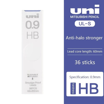 1Pcs Japan UNI UL-S Mechanical Pencil Lead-core Anti-fouling Thickened Black Non-breakable Student Pencil Lead 0.3/0.5/0.7 mm Beauty World Shop