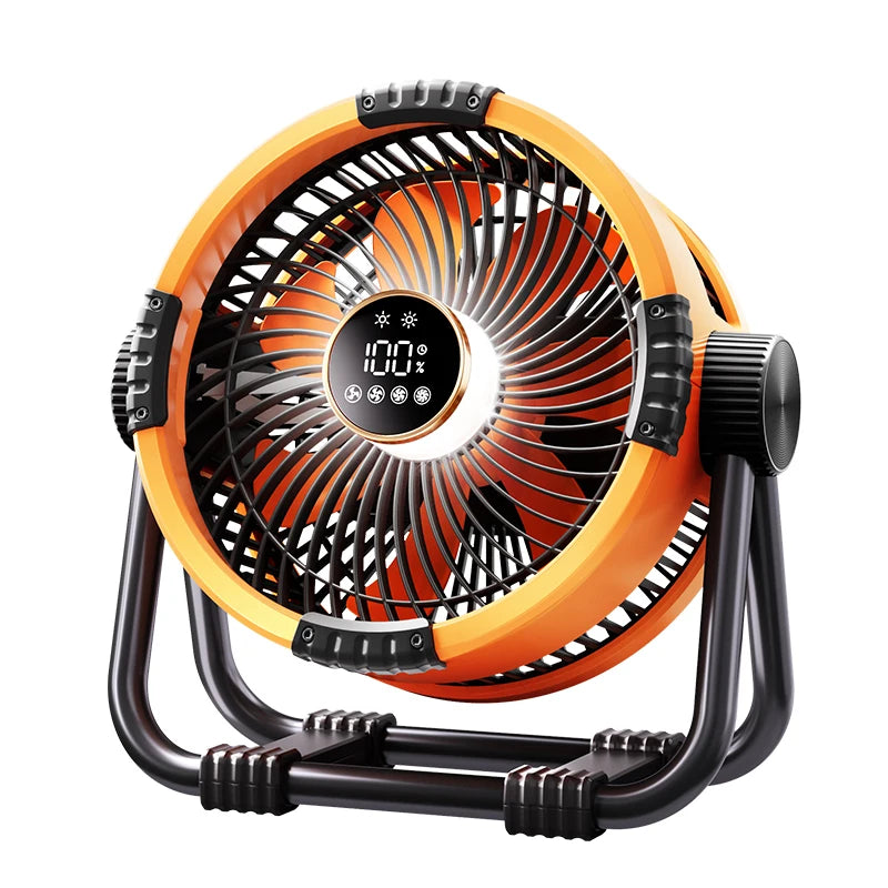 Camping Fan 20000mAh Rechargeable Portable Outdoor Camping Fan Air Circulators Wireless Tent Ceiling Fans with Hook and Light Beauty World Shop
