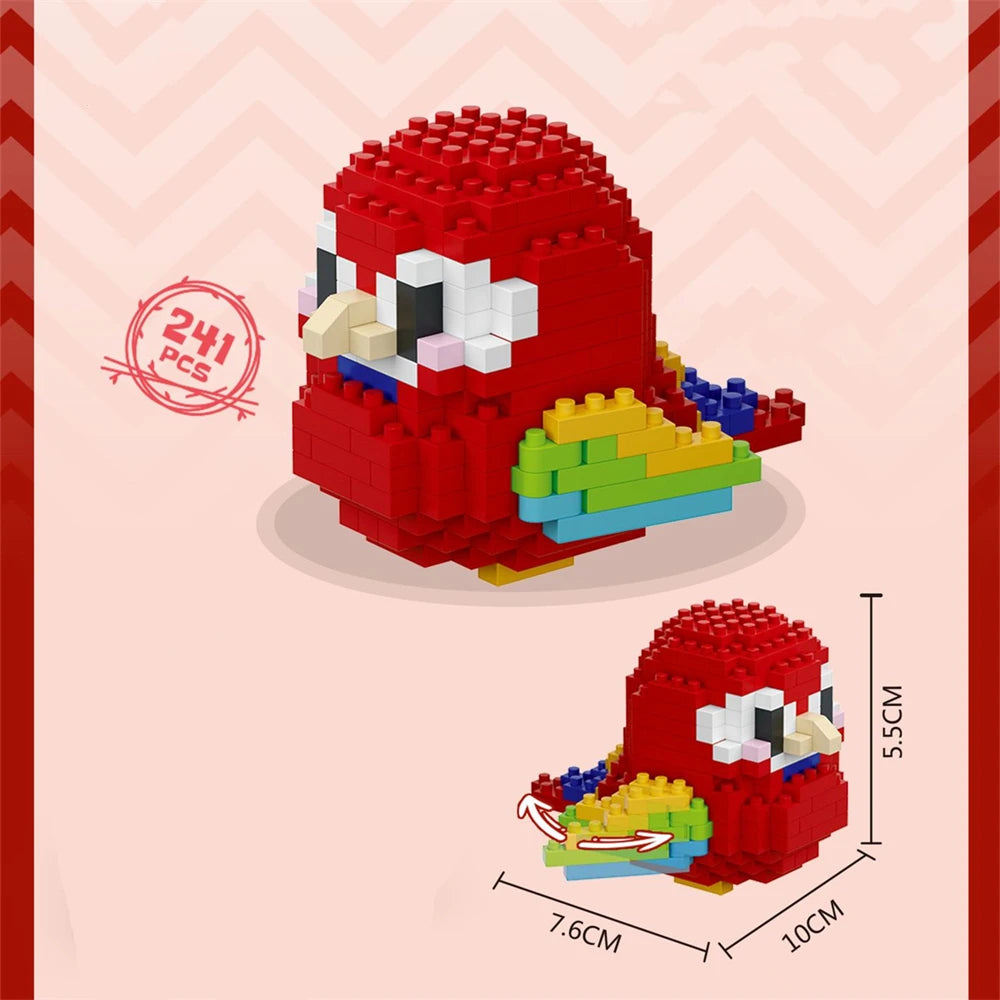 Kawaii Cute Bird Small Building Blocks Set Creative Educational Building Toys For Boys Girls Toys Suitable For Decorate Beauty World Shop