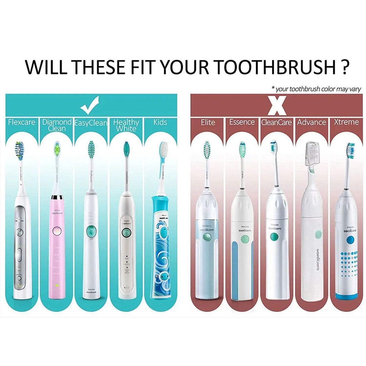 4/8/12/16 Pcs Replacement Toothbrush Heads Compatible with Philips Sonicare Electric Toothbrush Refills for 1100 2100 4100 5100 Beauty World Shop