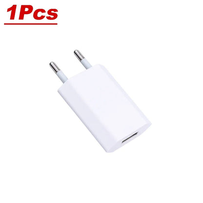 NNBILI 1-5Pcs Universal 5V 1A EU Plug USB Wall Phone Charger For iPhone Samsung Xiaomi Redmi Google Huawei Charger Power Adapter Beauty World Shop