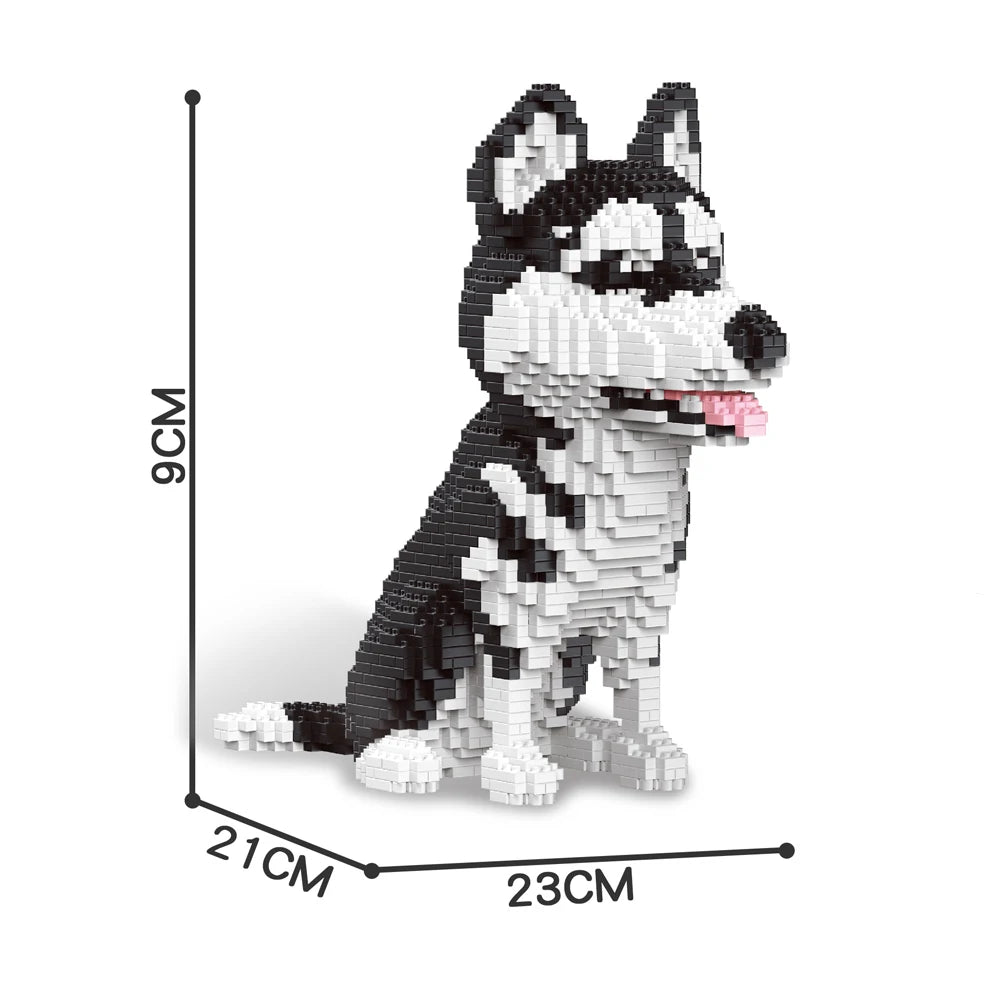 KNEW BUILT Dog Model Mini Building Block Toys Set for Kid Boy Girls Adult Beginner Teddy Hughes Corgi Collie Pet Style Bricks Beauty World Shop