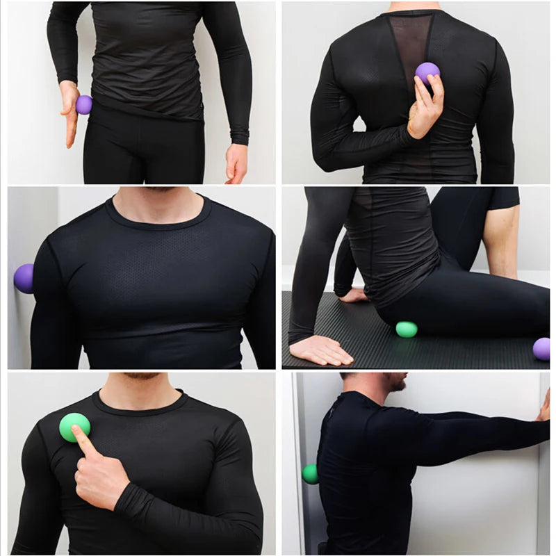 Rubber Fascia Massage Ball Lacrosse Balls Yoga Fitness Exerciser Deep Tissue Muscle Relaxation Foot Back Shoulder Healt Care Beauty World Shop
