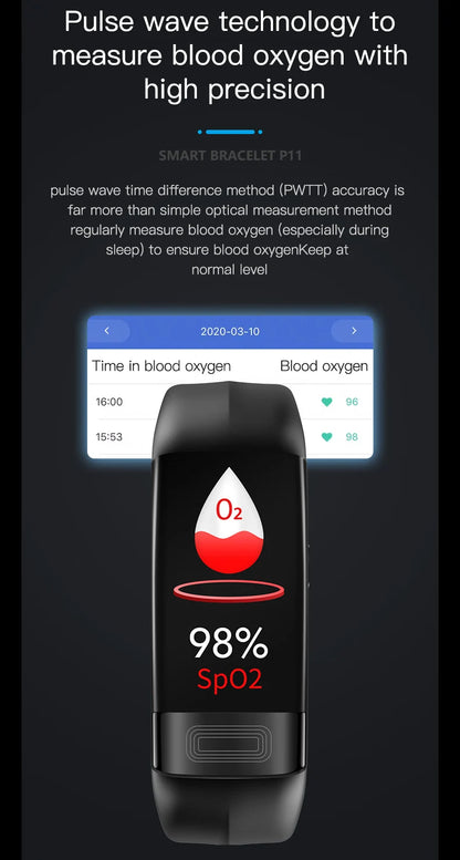 ECG+PPG Smart Wristband Fitness Tracker for Women Men Calorie Blood Pressure Waterproof Sport Smartband Health Smartwatch Beauty World Shop
