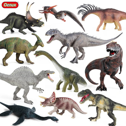 Oenux Dinosaurs World Brinquedo Savage Jurassic Indominus Rex Spinosaurus Triceratops Action Figures Collection Toy Kids Gift Beauty World Shop