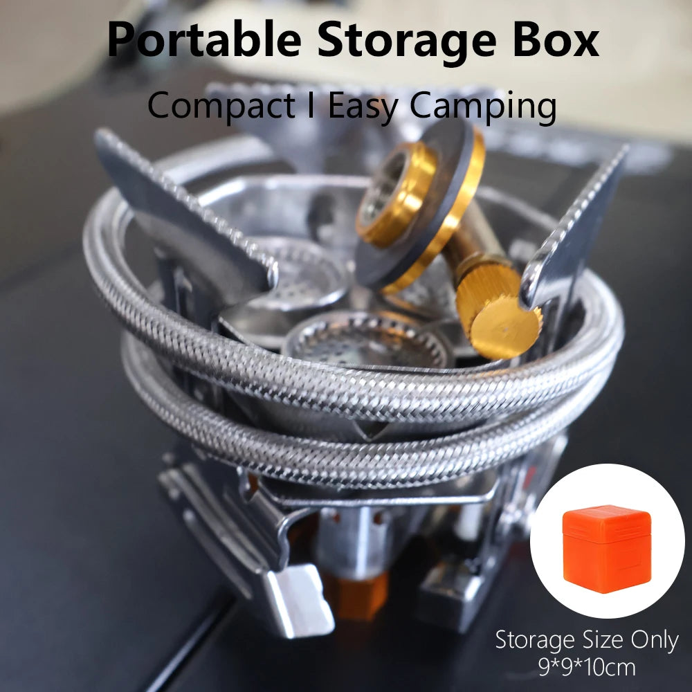 TARKA Camping Gas Stove 5800w 3 Head Gas Burner Tourist Strong Fire Furnace Climbing Hiking Equipment Picnic Kitchen Cookware Beauty World Shop