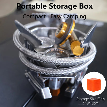 TARKA Camping Gas Stove 5800w 3 Head Gas Burner Tourist Strong Fire Furnace Climbing Hiking Equipment Picnic Kitchen Cookware Beauty World Shop