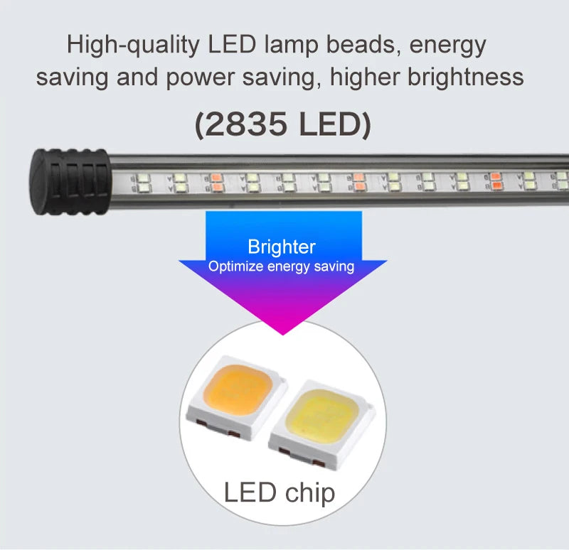 Waterproof LED Aquarium Light Fish Tank Underwater Lamp Clip Light Aquariums Decor Lighting Submersible Lamp Plant Grow 220-240V Beauty World Shop