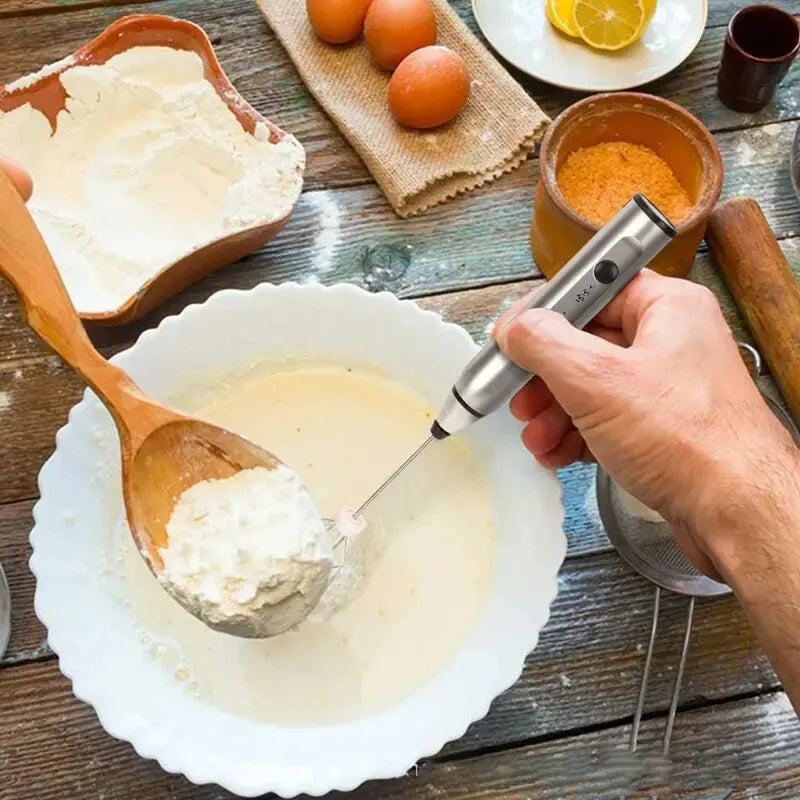Portable Electric Milk Frothers Handheld Blender USB Mini Coffee Maker Whisk Mixer Cappuccino Cream Egg Beater Food Blender Beauty World Shop