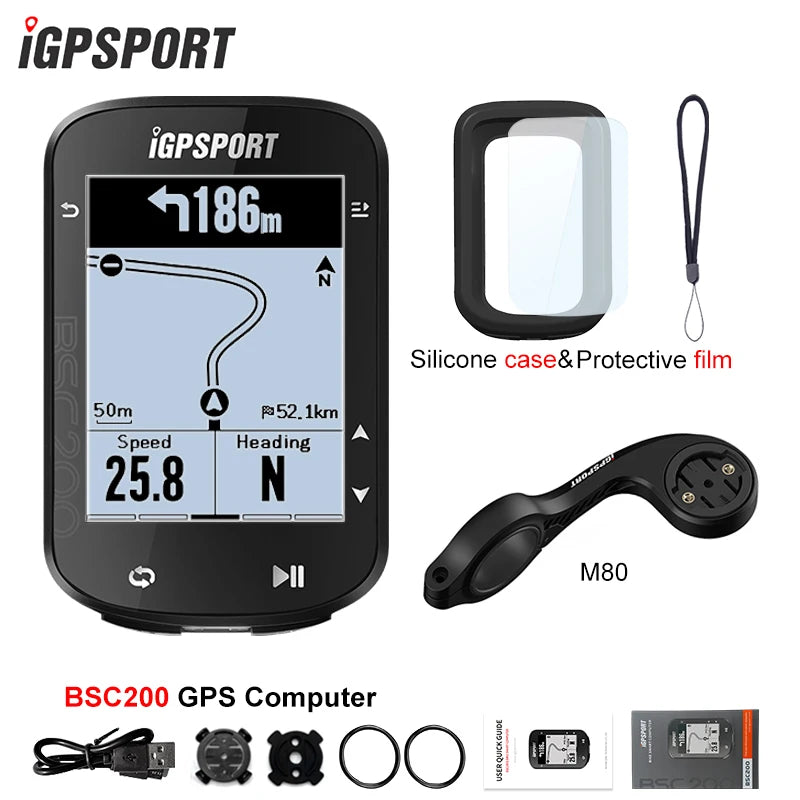 IGPSPORT BSC200 GPS Cycle bike Computer Wireless Speedometer Bicycle Digital ANT+ Route Navigation Stopwatch Cycling Odometer Beauty World Shop