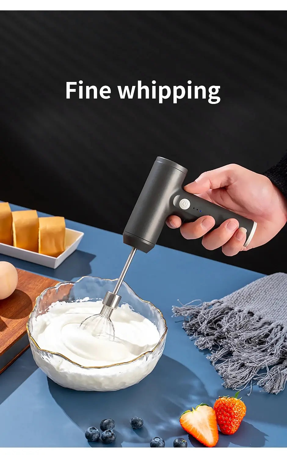 1 PCS Wireless Electric Food Mixer Portable 3 Speeds Egg Beater Baking Dough Cake Cream Mixer Kitchen Tools Beauty World Shop