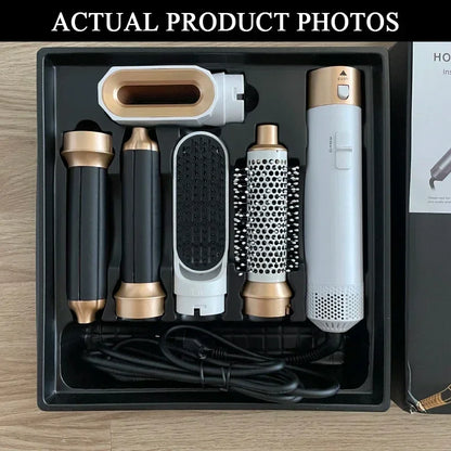 5 in 1 Hair Dryer Brush Hot Comb Set Professional Curling Iron Hair Straightener Styling Tool For Professional Hair Dryer Beauty World Shop