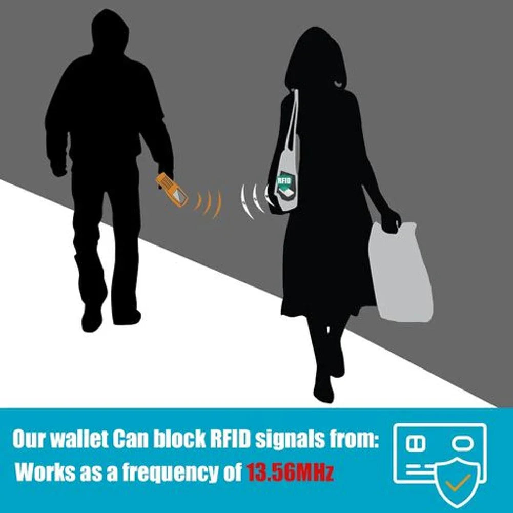 Anti-Scan RFID 6 Cards Large capacity Aluminum Metal Credit Card Holder Slim Blocking Wallet Case Business Card Protection Hold Beauty World Shop