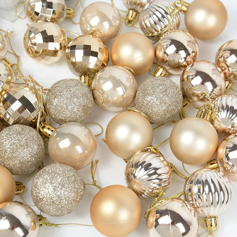 1box Christmas Balls Christmas Tree Ornaments Ball Xmas Hanging Tree Pendants Home Party Decor 2026 New Year Gift Noel Navidad Beauty World Shop