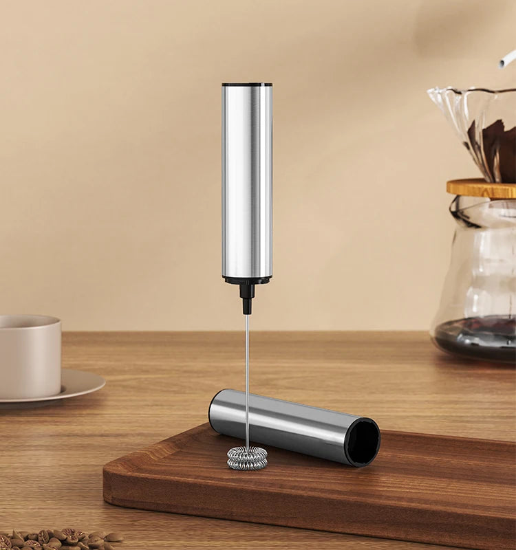 Kitchen Powerful Stirrer Milk Frother Handheld Foam Maker for Lattes Whisk Drink Mixer Coffee Electric Rechargable Egg Beater Beauty World Shop