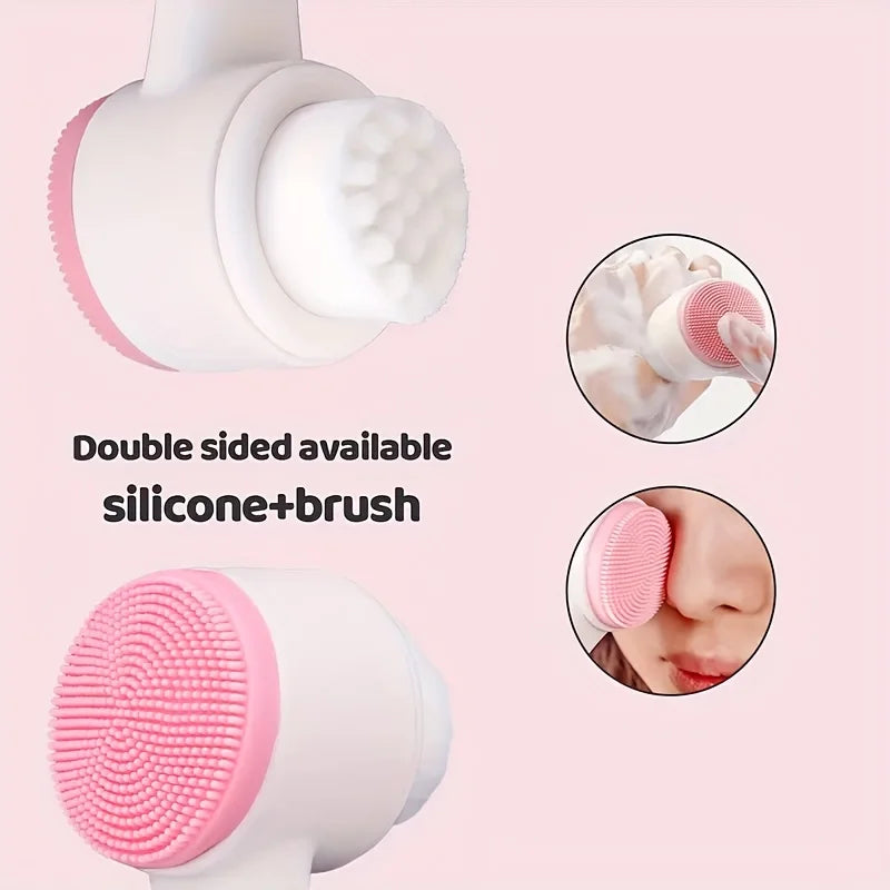 7-piece facial cleansing and massage set with a silicone dual-ended brush, dual-ended roller, and heart-shaped gua sha tool Beauty World Shop