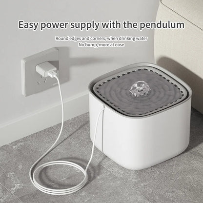 101oz/3L Pet Water Fountain Automatic Induction Circulating Filtering Cat Water Drinker USB Electric Mute Cats Water Dispenser Beauty World Shop