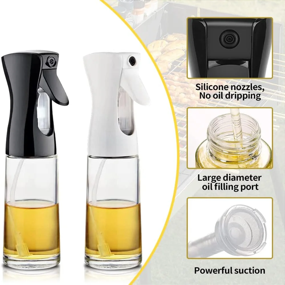 Oil Spray for Cooking - Olive Oil Dispenser Bottle Sprayer Mist-Reusable Food Grade Oil Vinegar,Spray Bottle Kitchen Accessories Beauty World Shop