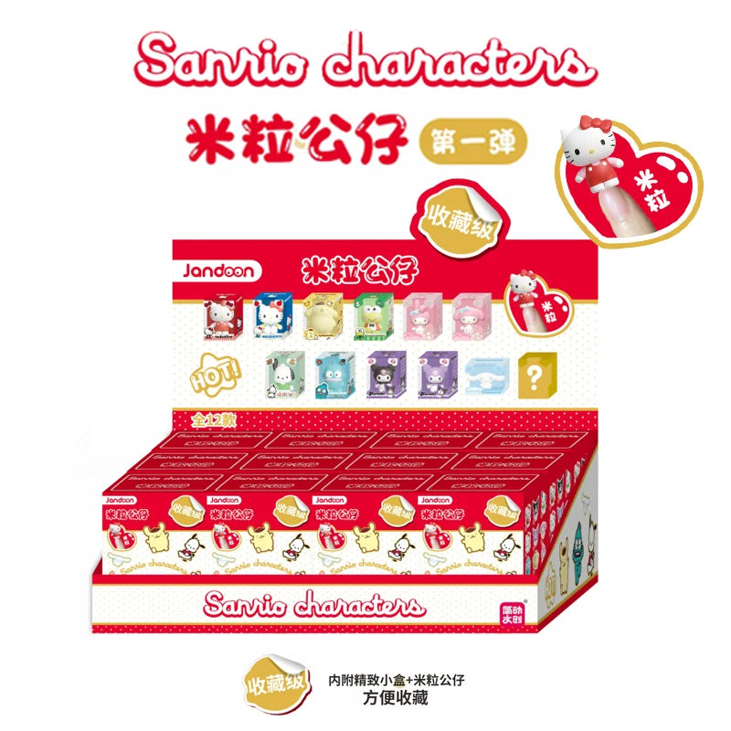 Sanrio Characters Sanrio Family Mini Figurine Series Blind Box Mini Doll Kt Cat Melody Kuromi Office Desktop Decoration Toy Gift Beauty World Shop