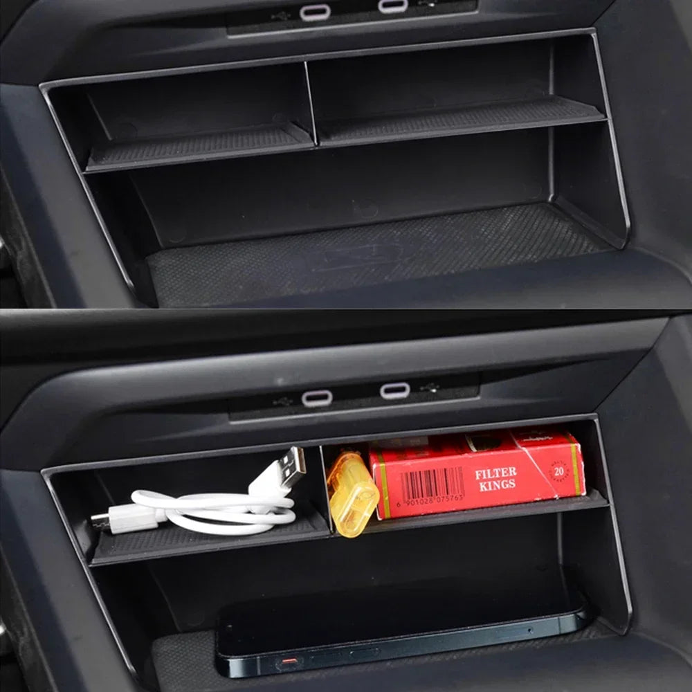 Car Central Console Organizer Box for Volkswagen For VW Golf MK8 Golf 8 2020 - 2023 LHD Storage Box Container Case Accessories Beauty World Shop