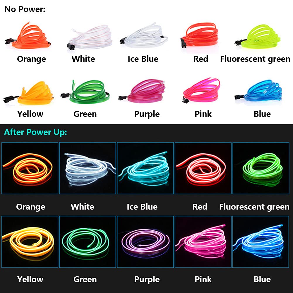 5M Car Interior Led Strip Light Neon EL Wiring Decorative Lamp For Auto DIY Flexible Ambient Light USB Party Atmosphere Diode Beauty World Shop