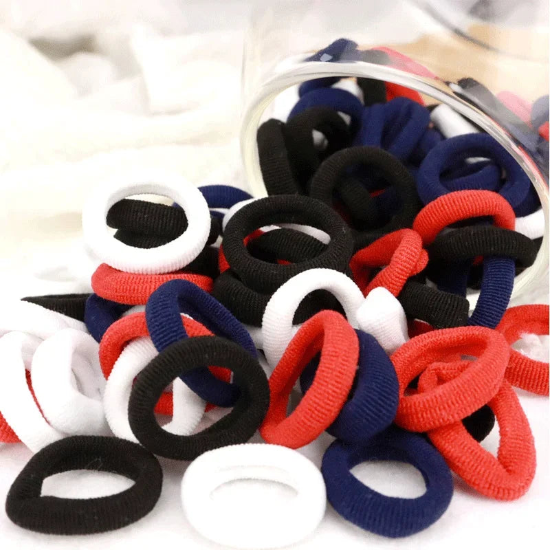 200PCS Women Girls Colorful Nylon Elastic Hair Bands Ponytail Hold Small Hair Tie Rubber Bands Scrunchie Hair Accessories Beauty World Shop