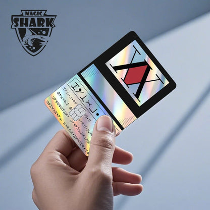 Magic Shark Skull Panda Hunter Broke Blue Eyes Dragon Laser Holographic Sticker Cover Film Skin for Credit Bank Debit Card Beauty World Shop