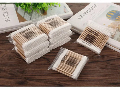 500pcs Double Head Cotton Swab Women Makeup Cotton Buds Tip for Wood Sticks Nose Ears Cleaning Health Care Tools Beauty Fashion
