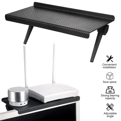 Home Organizer Adjustable TV Screen Top Shelf Rack Computer Monitor Desktop Display Stand TV Rack Router Storage Rack Holder Beauty World Shop