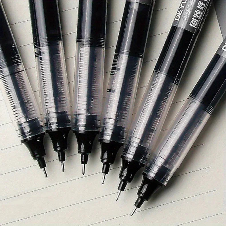 10Pcs High Quality Needle Type Gel Pen Straight Liquid Ballpoint Pens Perfect Kawaii Stationery for School/Office Writing Supply Beauty World Shop