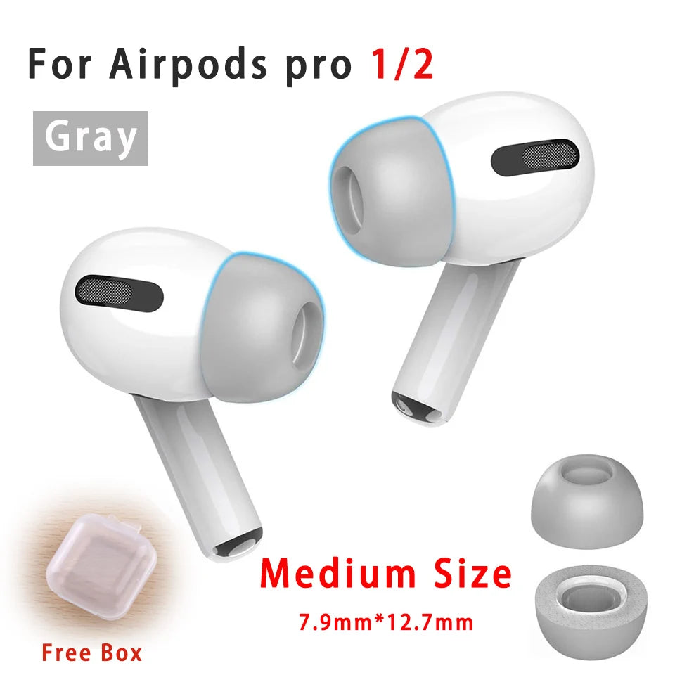 For Airpods Pro 2 Memory Foam Tips Eartips Cover S M L Size For Apple Air Pod Pods Pro 1 Ear Tips Anti Noise Ear Plugs Earbud