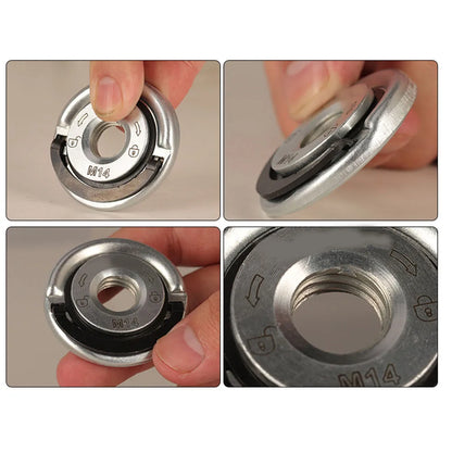 M14 Angle Grinder Quick Release Self-Locking Grinder Pressing Plate Flange Nut Power Chuck Beauty World Shop