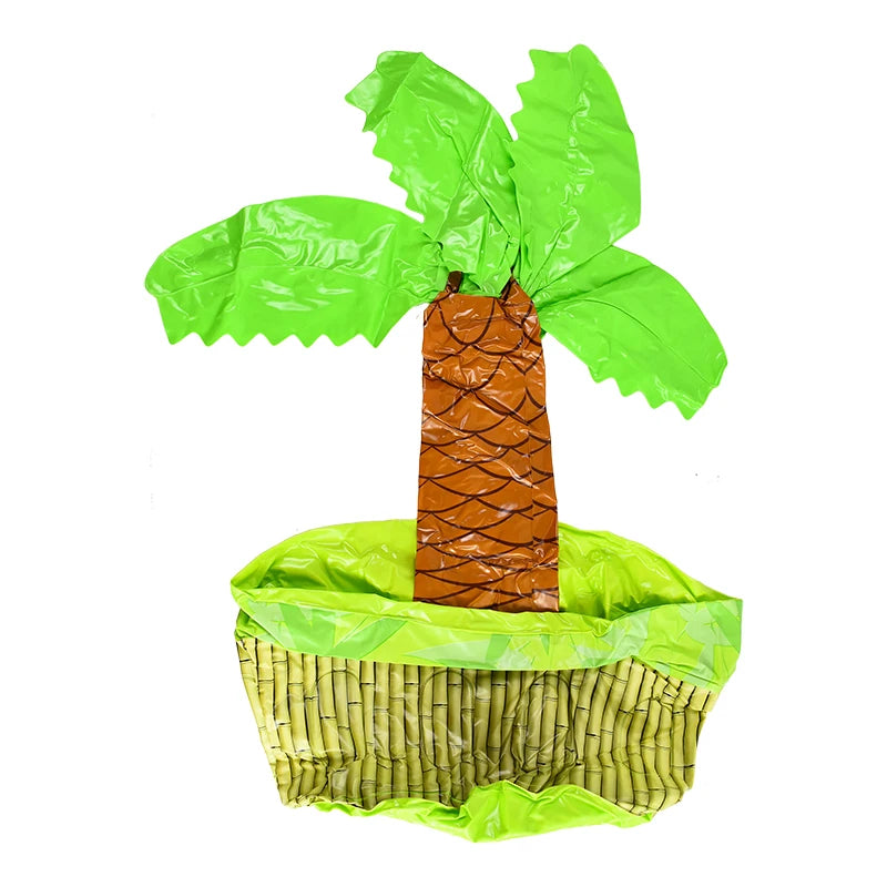 Inflatable Palm Tree Ice Bucket Bear Cooler Drink Holder Hawaiian Birthday Decoration Summer Beach Pool Party Supplies Balloon Beauty World Shop